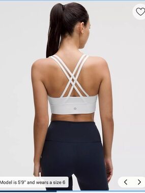 lululemon athletica White Crisscross Strappy Sports Bra